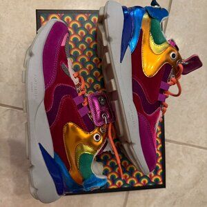 Kurt Geiger colorful kicks sneakers suede size 39 us 8 box